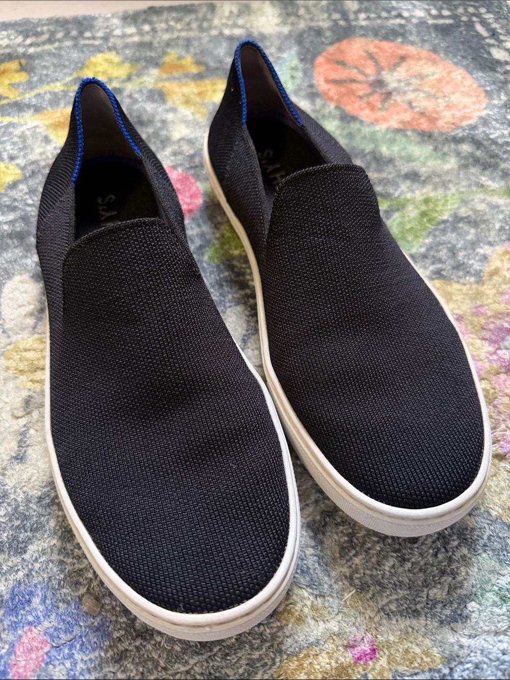 Rothy's Original Slip-On Knit Sneakers in Black
